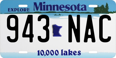 MN license plate 943NAC
