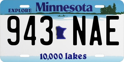 MN license plate 943NAE