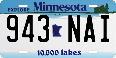 MN license plate 943NAI