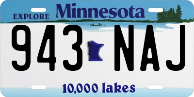 MN license plate 943NAJ