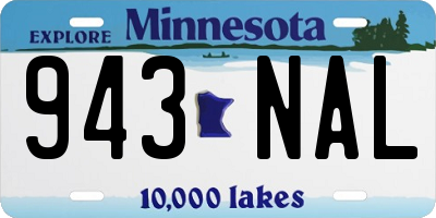 MN license plate 943NAL