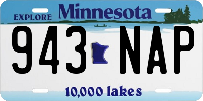 MN license plate 943NAP