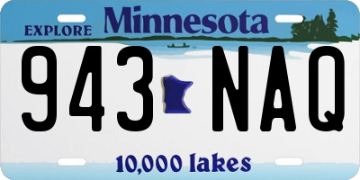 MN license plate 943NAQ