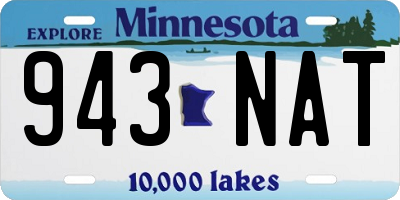 MN license plate 943NAT