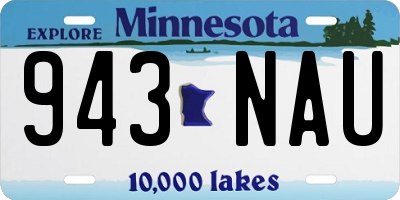 MN license plate 943NAU