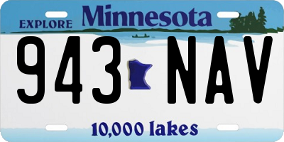 MN license plate 943NAV