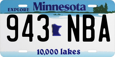 MN license plate 943NBA