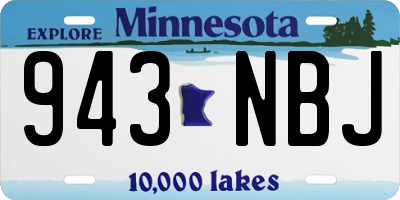 MN license plate 943NBJ