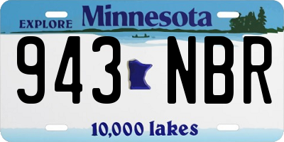 MN license plate 943NBR