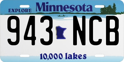 MN license plate 943NCB