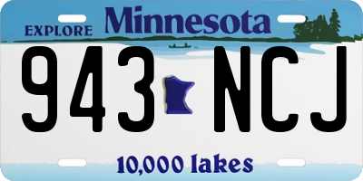 MN license plate 943NCJ