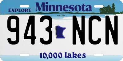 MN license plate 943NCN