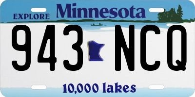 MN license plate 943NCQ