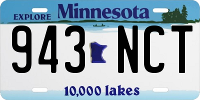 MN license plate 943NCT