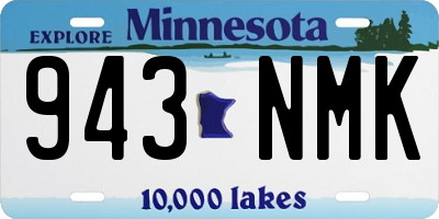 MN license plate 943NMK