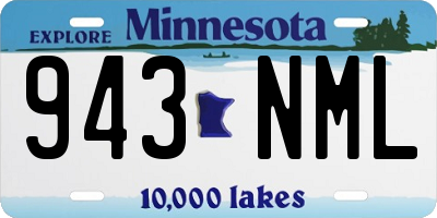 MN license plate 943NML