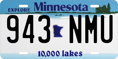 MN license plate 943NMU
