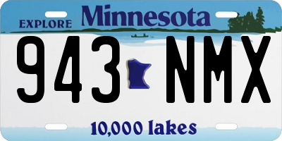 MN license plate 943NMX