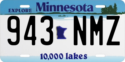 MN license plate 943NMZ