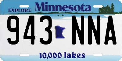 MN license plate 943NNA
