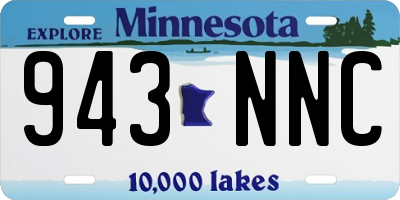 MN license plate 943NNC