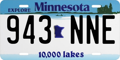 MN license plate 943NNE