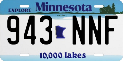 MN license plate 943NNF