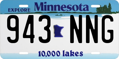 MN license plate 943NNG