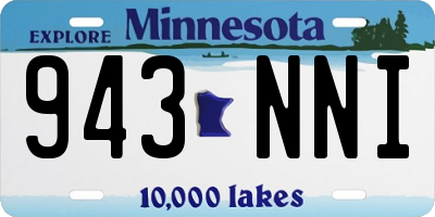 MN license plate 943NNI