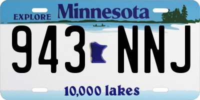 MN license plate 943NNJ