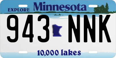 MN license plate 943NNK