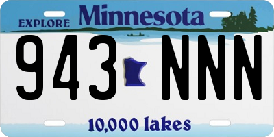 MN license plate 943NNN