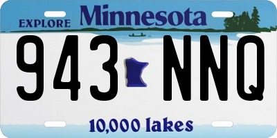 MN license plate 943NNQ