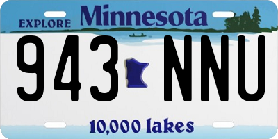 MN license plate 943NNU