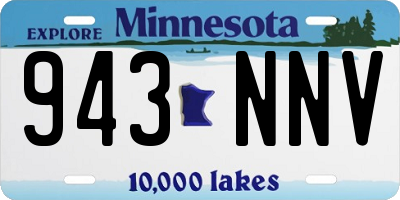 MN license plate 943NNV