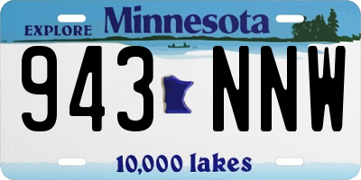 MN license plate 943NNW