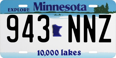 MN license plate 943NNZ