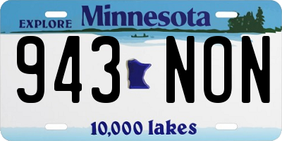 MN license plate 943NON