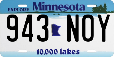 MN license plate 943NOY