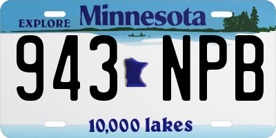 MN license plate 943NPB