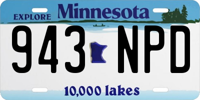 MN license plate 943NPD