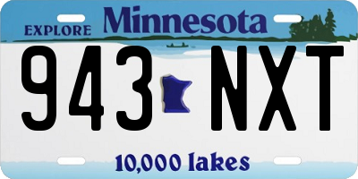 MN license plate 943NXT