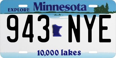 MN license plate 943NYE