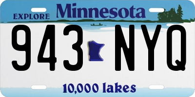 MN license plate 943NYQ