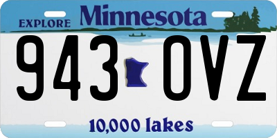 MN license plate 943OVZ