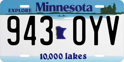 MN license plate 943OYV