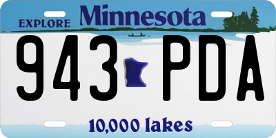 MN license plate 943PDA