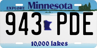 MN license plate 943PDE