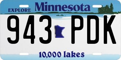 MN license plate 943PDK