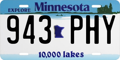 MN license plate 943PHY